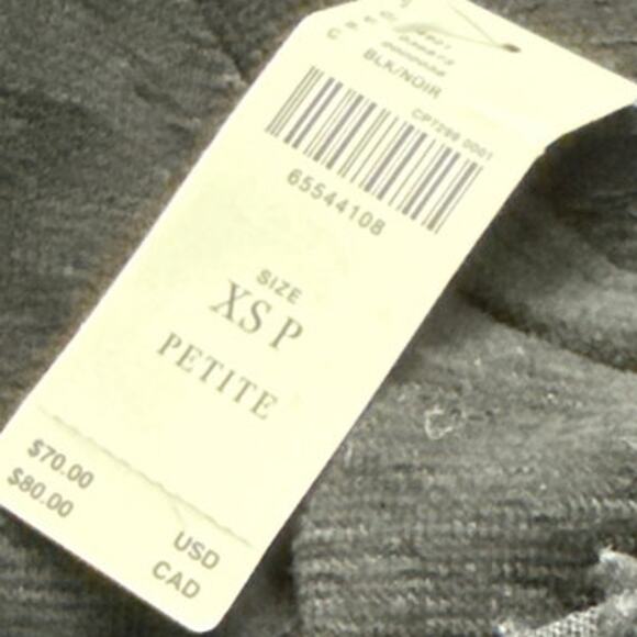 Anthropologie Maeve Textured-Sleeve Top Black Size XS Petite - Picture 10 of 10